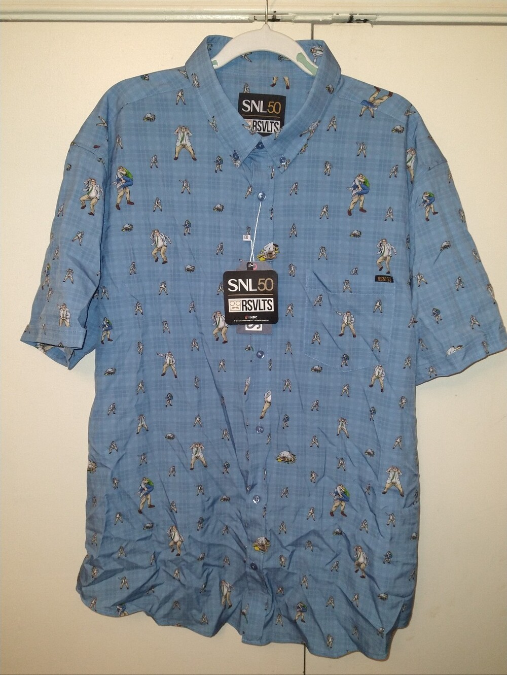 NWT RSVLTS 50 Saturday Night Live Down By The River Matt Foley Shirt Men's 2XL